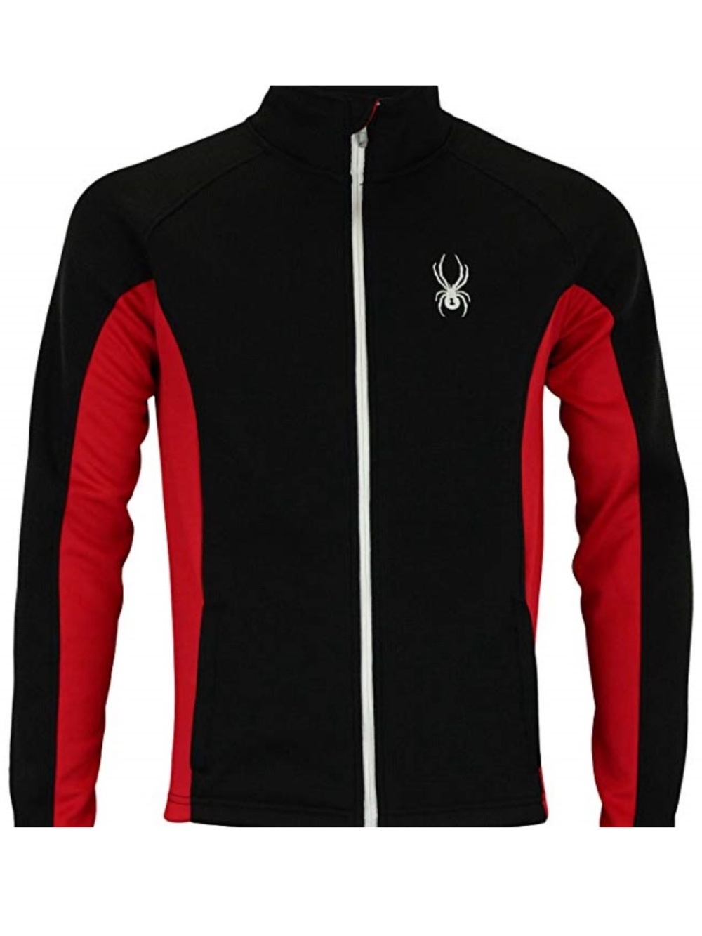 NWT Spyder Men's Constant Full Zip Black & Red Sweater Jacket